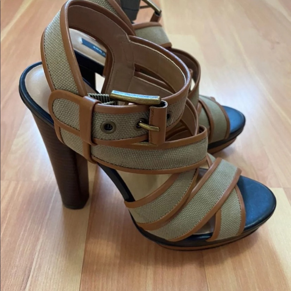 Canvas platform shoes